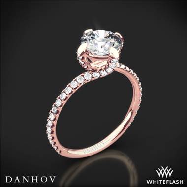 18k Rose Gold Danhov ZE138 Eleganza Diamond Engagement Ring