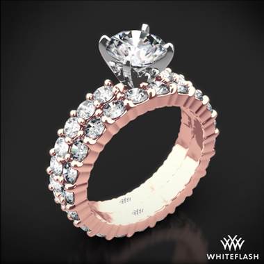 18k Rose Gold Diamonds for an Eternity Diamond Wedding Set