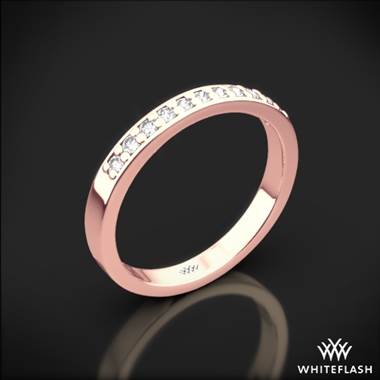18k Rose Gold Flush-Fit Diamond Wedding Ring