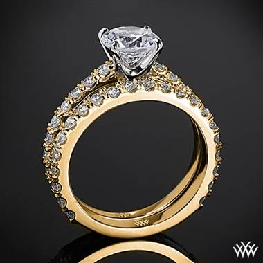 18k Rose Gold French-Set Diamond Wedding Set