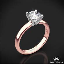 18k Rose Gold Promettre Solitaire Engagement Ring with White Gold Head | Whiteflash