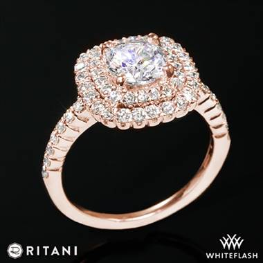 18k Rose Gold Ritani 1RZ1336  Diamond Engagement Ring