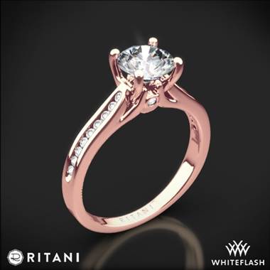 18k Rose Gold Ritani 1RZ2487 Channel-Set Diamond Engagement Ring