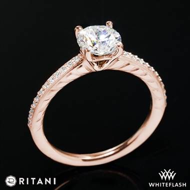 18k Rose Gold Ritani 1RZ2851  Diamond Engagement Ring
