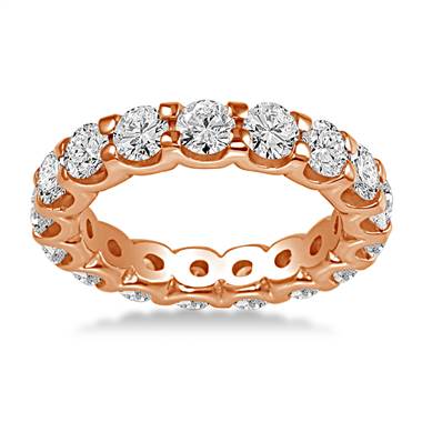18K Rose Gold Shared Prong Diamond Eternity Ring (2.74 - 3.34 cttw.)