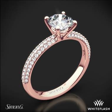 18k Rose Gold Simon G. LP1935-D Delicate Diamond Engagement Ring
