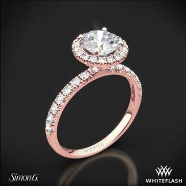 18k Rose Gold Simon G. MR1811 Passion Halo Diamond Engagement Ring