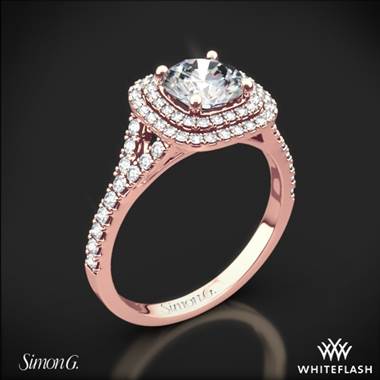 18k Rose Gold Simon G. MR2459 Passion Halo Diamond Engagement Ring