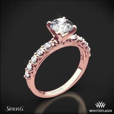 18k Rose Gold Simon G. MR2492 Caviar Diamond Engagement Ring