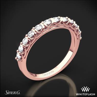 18k Rose Gold Simon G. MR2492 Caviar Diamond Wedding Ring