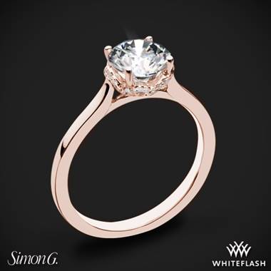18k Rose Gold Simon G. MR2945 Solitaire Engagement Ring