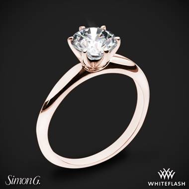 18k Rose Gold Simon G. MR2948 Solitaire Engagement Ring