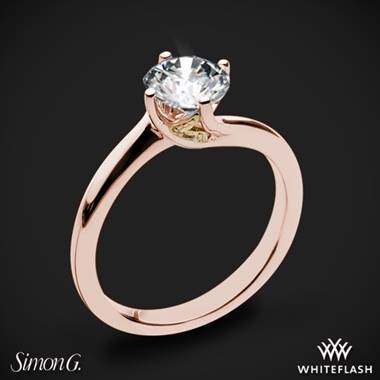 18k Rose Gold Simon G. MR2956 Solitaire Engagement Ring