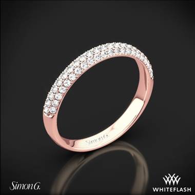 18k Rose Gold Simon G. TR431 Caviar Diamond Wedding Ring