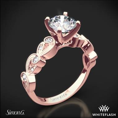 18k Rose Gold Simon G. TR473 Duchess Diamond Engagement Ring