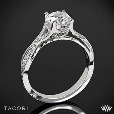 18k Rose Gold Tacori 2565SM Ribbon Diamond Engagement Ring