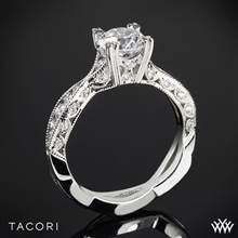 18k Rose Gold Tacori 2578RD Classic Crescent Twist Diamond Engagement Ring | Whiteflash