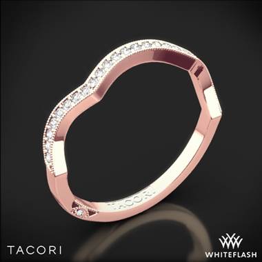 18k Rose Gold Tacori 2647SMB Ribbon Diamond Wedding Ring