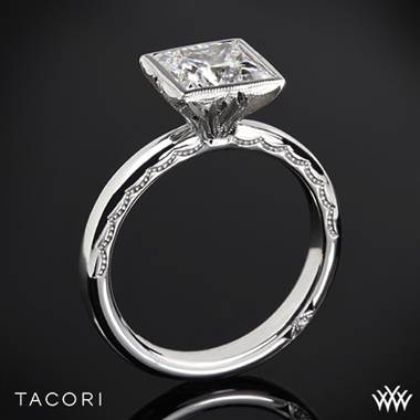 18k Rose Gold Tacori 300-2.5PR Starlit Princess Bezel Solitaire Engagement Ring