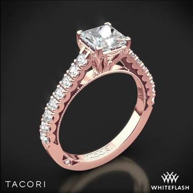 18k Rose Gold Tacori 35-2PR Clean Crescent Diamond Engagement Ring