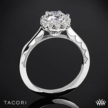 18k Rose Gold Tacori 59-2RD Sculpted Crescent Harmony Solitaire Engagement Ring for 1ct center