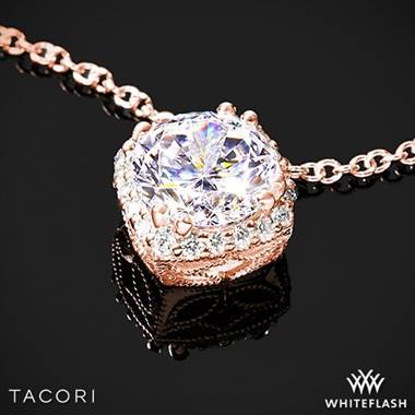 18k Rose Gold Tacori FP643 Dantela Diamond Pendant to Hold 0.75ctw - Setting Only