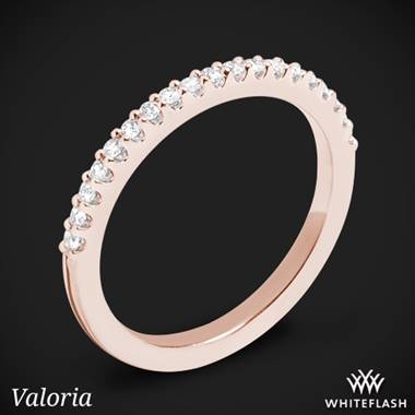 18k Rose Gold Valoria Cathedral Matching Diamond Wedding Ring