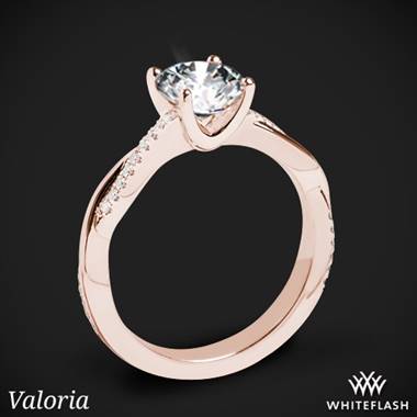 18k Rose Gold Valoria Flora Twist Diamond Engagement Ring