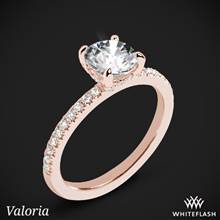 18k Rose Gold Valoria Petite Pave Basket Diamond Engagement Ring | Whiteflash