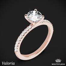 18k Rose Gold Valoria Petite Pave Diamond Engagement Ring | Whiteflash