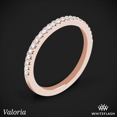 18k Rose Gold Valoria Petite Pave Diamond Wedding Ring