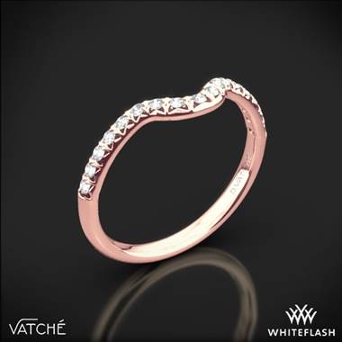 18k Rose Gold Vatche 1054 Swan French Pave Diamond Wedding Ring