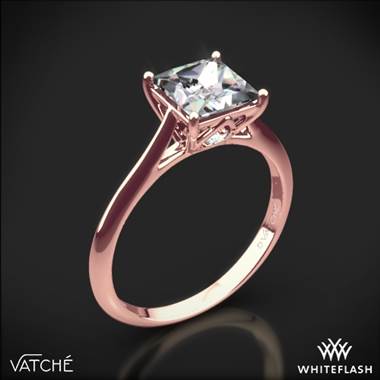 18k Rose Gold Vatche 1505 Inara Solitaire Engagement Ring for Princess