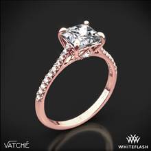 18k Rose Gold Vatche 1506 Inara Pave Diamond Engagement Ring for Princess | Whiteflash