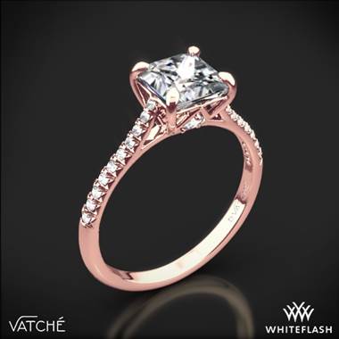 18k Rose Gold Vatche 1506 Inara Pave Diamond Engagement Ring for Princess
