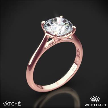 18k Rose Gold Vatche 1508 Venus Solitaire Engagement Ring