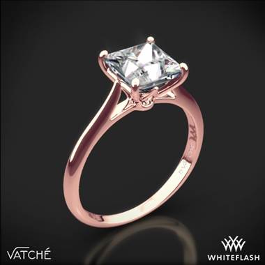 18k Rose Gold Vatche 1520 Lyric Solitaire Engagement Ring for Princess