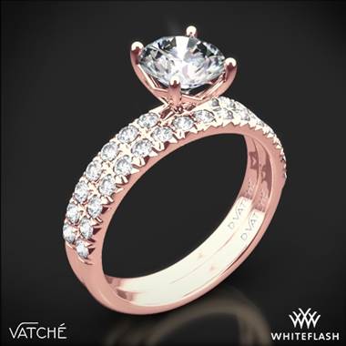 18k Rose Gold Vatche 1533 Charis Pave Diamond Wedding Set