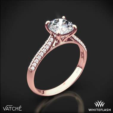 18k Rose Gold Vatche 189 Caroline Pave Diamond Engagement Ring