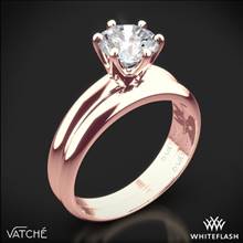 18k Rose Gold Vatche U-113 6-Prong Solitaire Wedding Set for 4ct and Larger Diamonds | Whiteflash