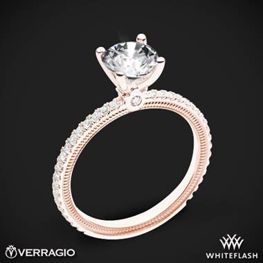18k Rose Gold Verragio Tradition TR120R4 Diamond 4 Prong Engagement Ring