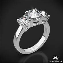 18k White Gold 3 Stone Engagement Ring (Setting Only) | Whiteflash
