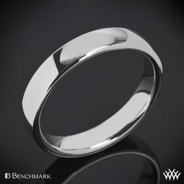 18k White Gold 4.5mm Benchmark European Comfort Fit Wedding Ring