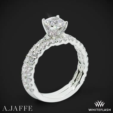 18k White Gold A. Jaffe ME1851Q Art Deco Diamond Wedding Set