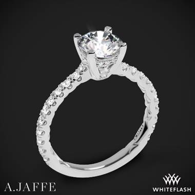18k White Gold A. Jaffe ME1853Q Classics Diamond Engagement Ring