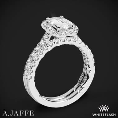 18k White Gold A. Jaffe ME2051Q Seasons of Love Halo Diamond Wedding Set
