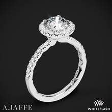 18k White Gold A. Jaffe ME2167Q Classics Halo Diamond Engagement Ring | Whiteflash