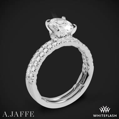 18k White Gold A. Jaffe ME2175Q Classics Diamond Wedding Set