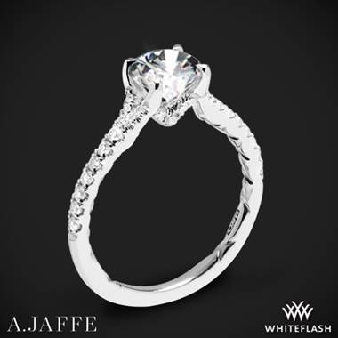 18k White Gold A. Jaffe ME3001QB Diamond Engagement Ring
