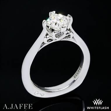 18k White Gold A. Jaffe MES438 Seasons of Love Solitaire Engagement Ring